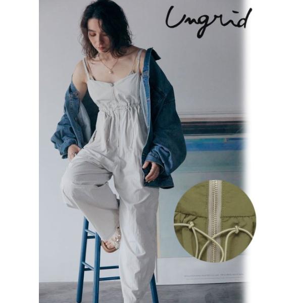 Ungrid アングリッド　ミリタリールーズサロペット　ブラック Ungrid（アングリッド）の「ミリタリールーズサロペット