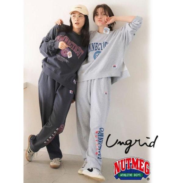 ungrid /スエット アングリッド Ungrid ビッグシルエットロゴスウェット （ターコイズ