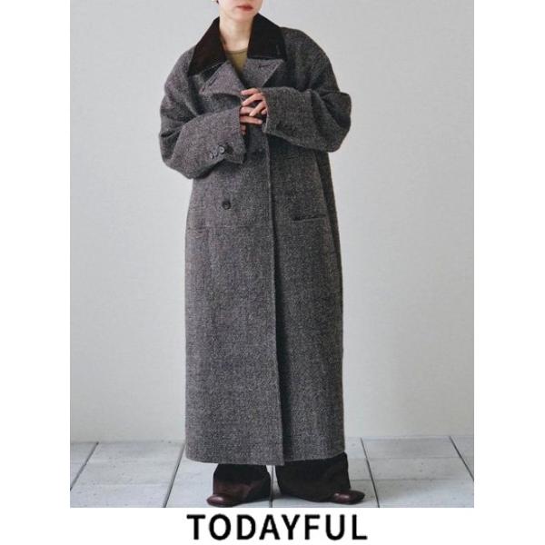 ジャケット・アウター todayful Doublecollar Tweed Coat TODAYFUL トゥデイフル / Doublecollar Tweed Coat ダブルカラ