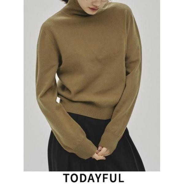 todayful Wool Cashmere Turtle Knit ブラック TODAYFUL (トゥデイフル）Wool Cashmere Turtle Knit 即日発送