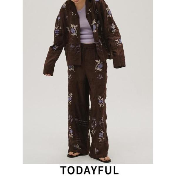 【試着のみ】TODAYFUL EmbroideryPatchwork Pants TODAYFUL (トゥデイフル）Embroidery Patchwork Trousers☆ 26春夏予約
