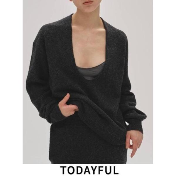 TODAYFUL トゥデイフル Uneck Cashmere Knit 25秋冬.予約 12520526