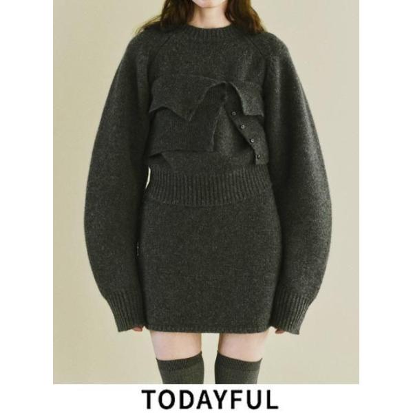 未使用　トゥデイフル　todayful Layered Knit Skirt TODAYFUL トゥデイフル Layered Knit Skirt☆ 25秋冬.予約 12520808