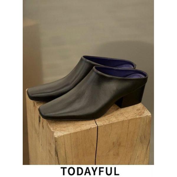 todayfulトゥデイフルSquaretoe Leather Sabot TODAYFUL トゥデイフル Squaretoe Leather Sabot☆ 26秋冬予約