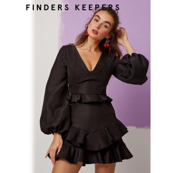 FINDERS KEEPERS / �t�@�C���_�[�Y�L�[�p�[�Y STATIC LS MINI DRESS 19�t�� 19FK01158 �^�C�g�����s�[�X �艿 23800�~���f�B�[�X 60��OFF