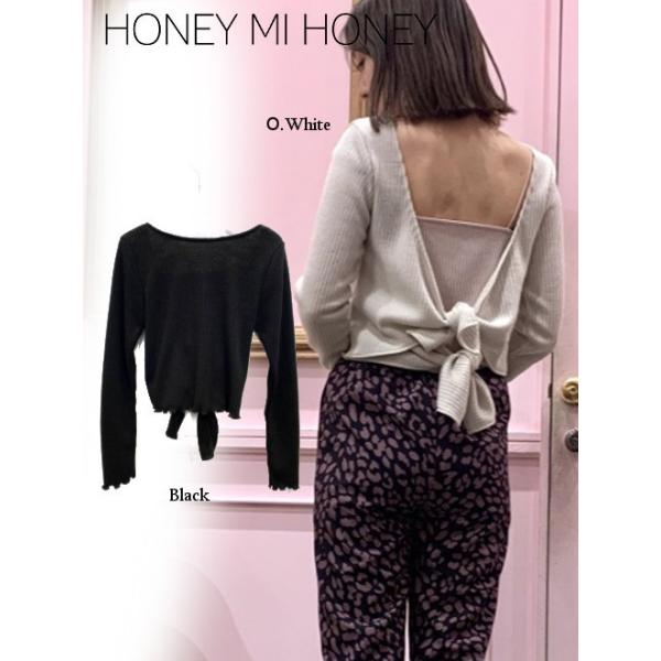 Honey mi Honey / nj[~[nj[ double ribbon lib cardigan 19H~. 20S-VG-04 Jbg\[ _u{ J[fBKfB[X Z[60%OFF
