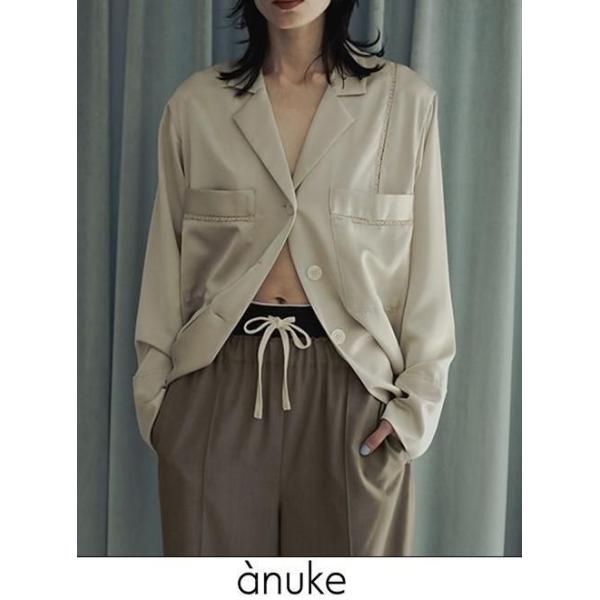 anuke（アンヌーク） Satin Tailored Shirts☆ 25秋冬予約 62520406
