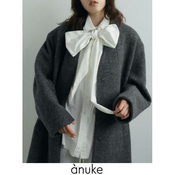 ★新品★ anuke アンヌークVolume Ribbon Shirts anuke（アンヌーク） Volume Ribbon Shirts☆ 25秋冬予約 62520407