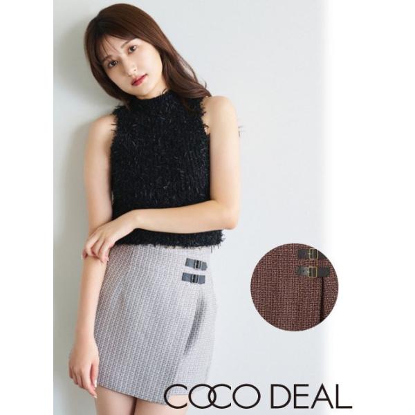 ココディール（COCO DEAL） ツイードラップミニスカパン 24秋冬