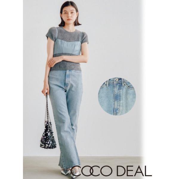 ココディール（COCO DEAL） デニムフレアパンツ 24秋冬. 74616207