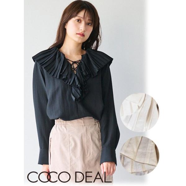 ココディール（COCO DEAL） (セール30%OFF) プリーツフリルブラウス 24