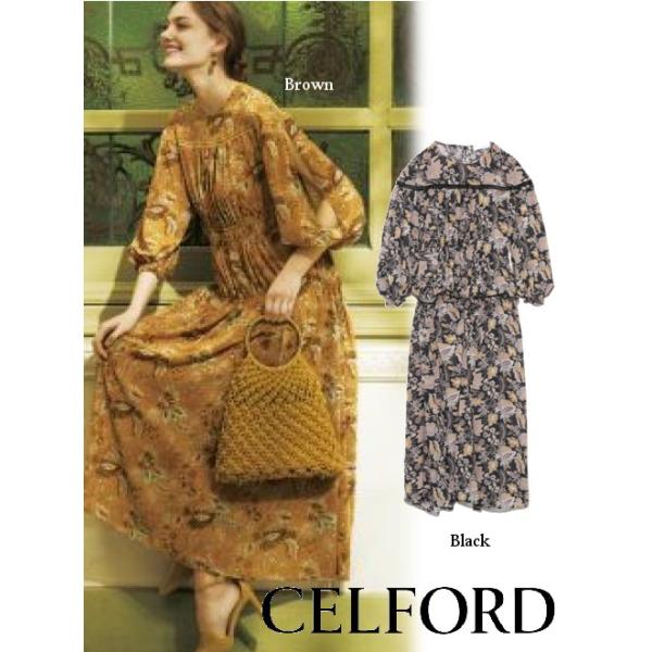 CELFORD / セルフォード ボタニカルプリントワンピース 19春夏