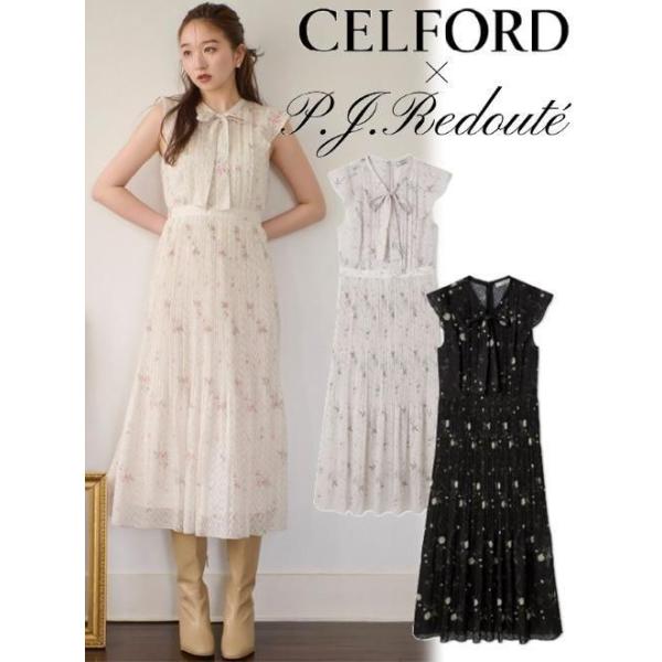 CELFORD Rosaボウタイワンピース CELFORD×P.J. REDOUTEコラボ】 Rosaボウタイワンピース(デイリー