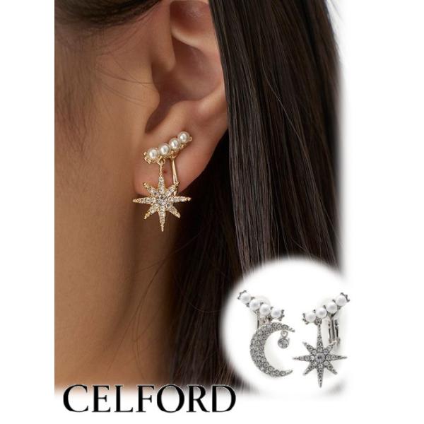 CELFORD - セルフォード　トップスとパールイヤリングセット CELFORD /セルフォード)ムーン＆パールイヤリング 23秋冬