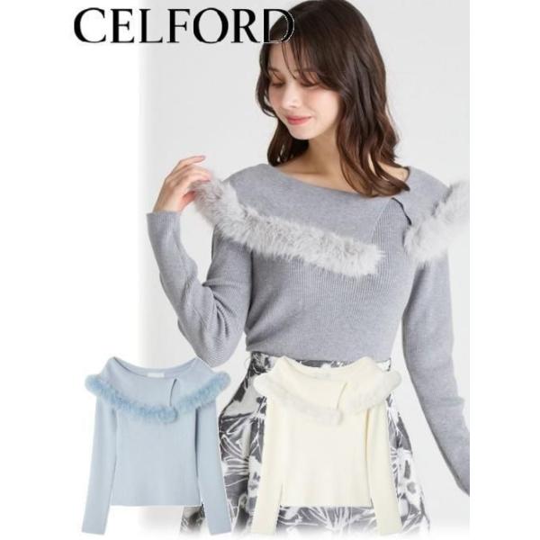 セルフォード　ファートリムペプラムニットプルオーバー CELFORD（セルフォード）の「ファートリムペプラムニットプルオーバー