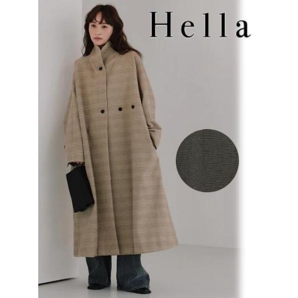 10%OFF&300円OFF) Hella / ヘラ tweed long coat 25秋冬 h253-01