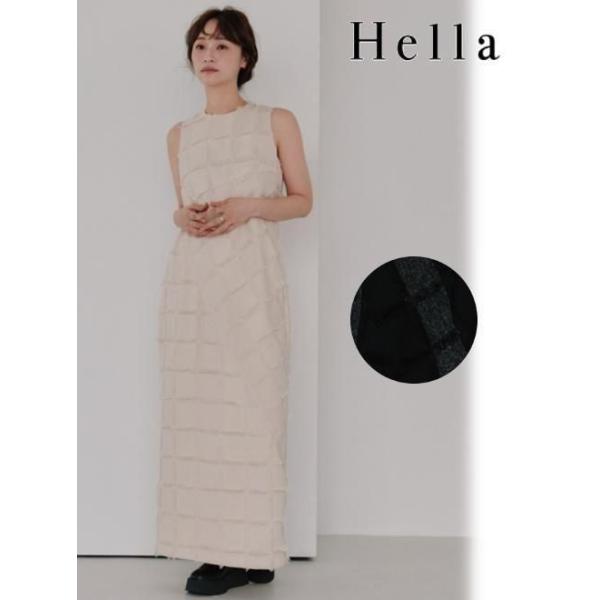 Hella / ヘラ cut jacquard patchwork dress 25秋冬 h253-44 (10