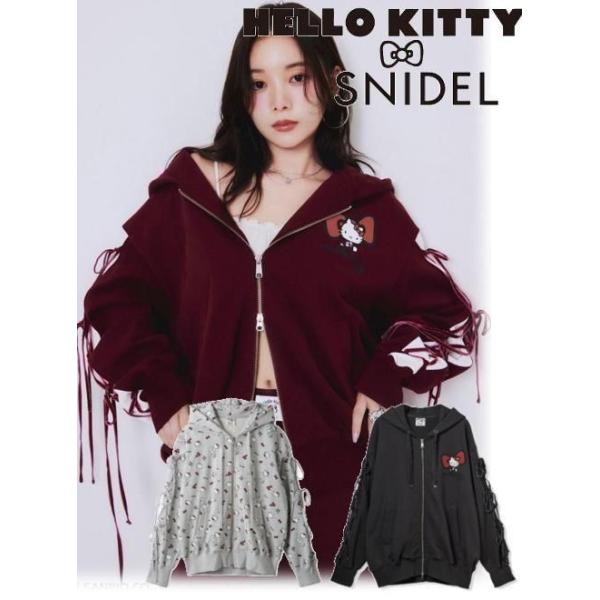 完売色♥️新作新品✨SNIDEL 【HELLO KITTY】レースアップパーカー SNIDEL（スナイデル） (8%OFF&300円OFF) 【HELLO KITTY】 レースUPPK