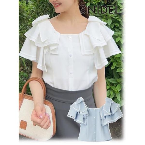 SNIDEL - 【最終値下】SNIDEL ブラウス SNIDEL (セール50%OFF&PT5) snidel / スナイデル スクエア