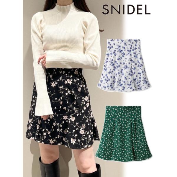 SNIDEL snidel スナイデル バリエプリントスカショーパン 23秋冬