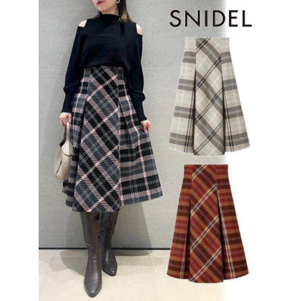 SNIDEL 抽象パターン ロングスカート SNIDEL SALE50%OFF スナイデル プリーツフレアスカート