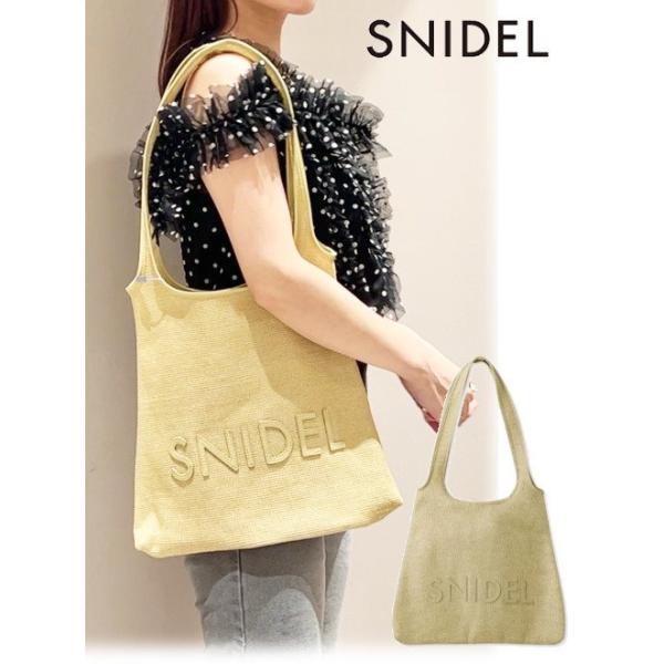 SNIDEL snidel /スナイデル ジュートロゴトートバッグ 24春夏