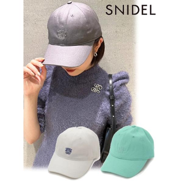 スナイデル ロゴ刺繍キャップ ネイビー  snidel 帽子 スナイデル ロゴ刺繍キャップ ネイビー snidel 帽子 SNIDEL