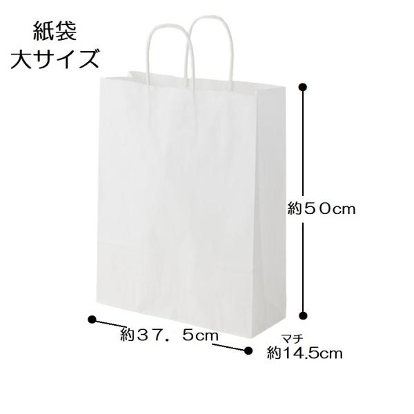 無地 紙袋 白 大サイズ｜プチギフト用 紙袋 大サイズ 大容量 手提げ袋【まとめ買い可能】ギフト袋 シンプル 丈夫 業務用 結婚式 卒業 卒園