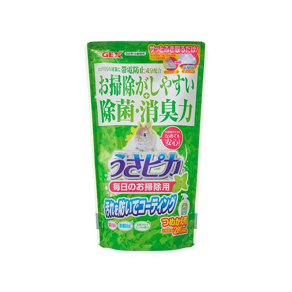 うさぎ、小動物用メーカー：ジェックス内容量：280ml■成分水、アルカリイオン水、ライスワックス、コメヌカ油、植物性抽出物(ヤシ油)、香料