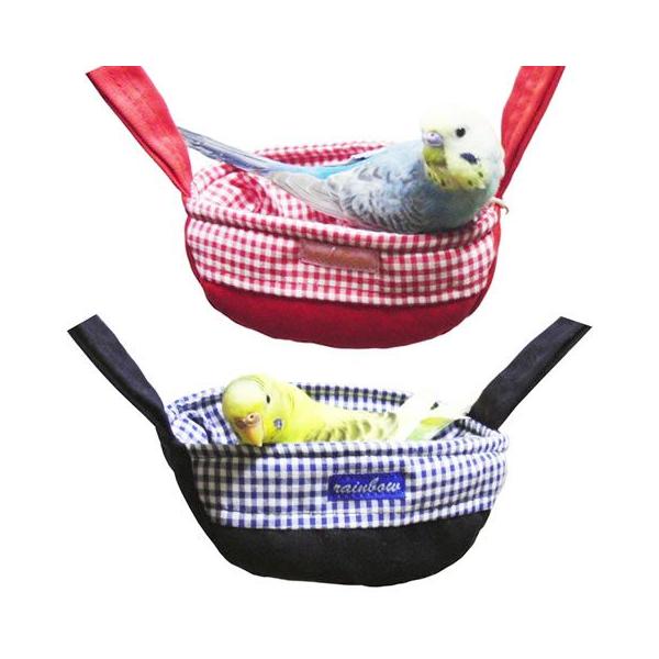 鳥、リス、モモンガ用メーカー：レインボーカラー：ブルー、レッドサイズ：約幅140x奥行70x高さ60mm■素材　コットン、ポリエステル                  ※無地梱包について