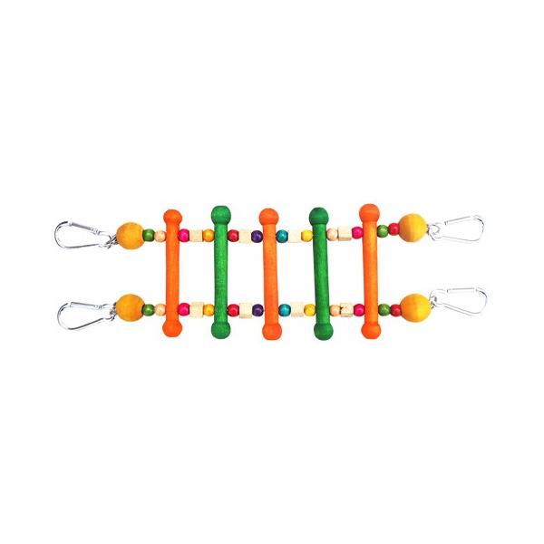 モモンガ、シマリス、デグー用メーカー：レインボーサイズ：約縦230mm×横100mm(取り付け部分約50mm)■素材　天然木、ビーズ
