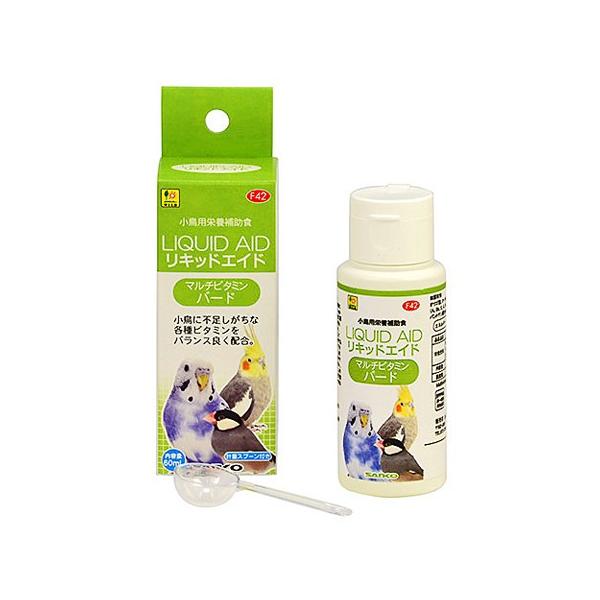 小鳥用メーカー：サンコー（SANKO）内容量：60ml■ビタミン含有量(標準分析値/60mlあたり)・ビタミンＡ　　　　1404IU・ビタミンＤ3　 　　300IU・ビタミンＥ　　　　8.3IU・ビタミンＣ　　　　97.5mg・ビタミンＢ1...
