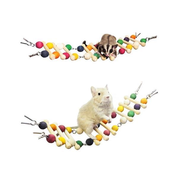 デグー、モモンガなど用メーカー：レインボーサイズ：約縦350mm×横100mm(取付部分約50mm・カラビナ仕様)■素材　天然木※留め具のカラーは画像と異なる場合がございます。