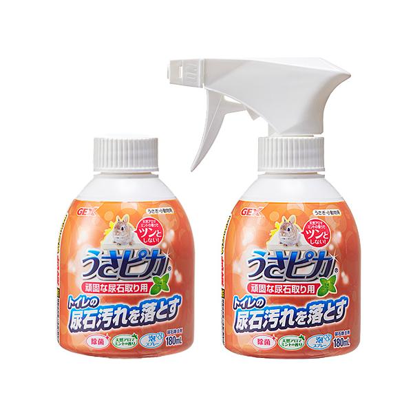うさぎ、小動物用メーカー：ジェックス内容量：180ml×2個(本体・付け替え)■成分強酸性電解水(クエン酸・クエン酸ナトリウム酒石酸＜食品添加物＞スルファミン酸)、水、陽イオン界面活性剤、薄荷白油、L-メントール、香料■液性　酸性