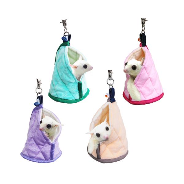 レインボー あったかモモンガ袋/ハウス 寝床 ベッド ボア