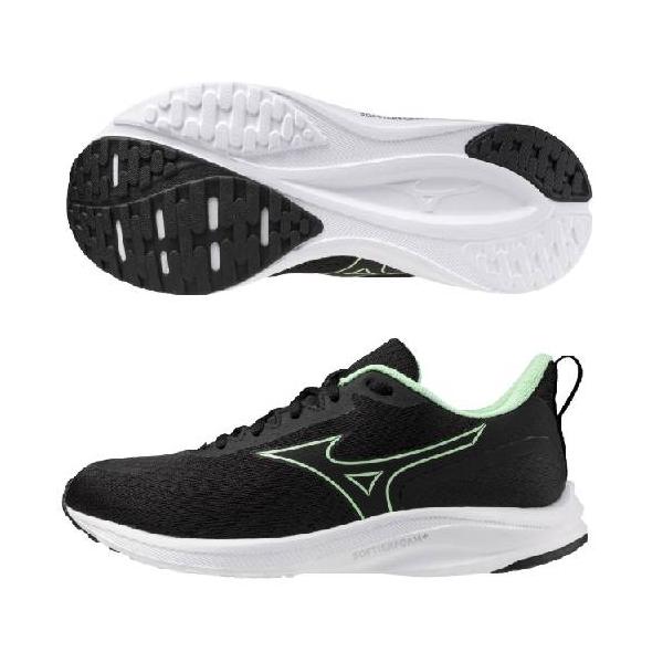 ミズノ　ウィメンズ　ランニングシューズ　ミズノエスペランザー2　K1GA2445　71　ブラック×ネオミント　レディース