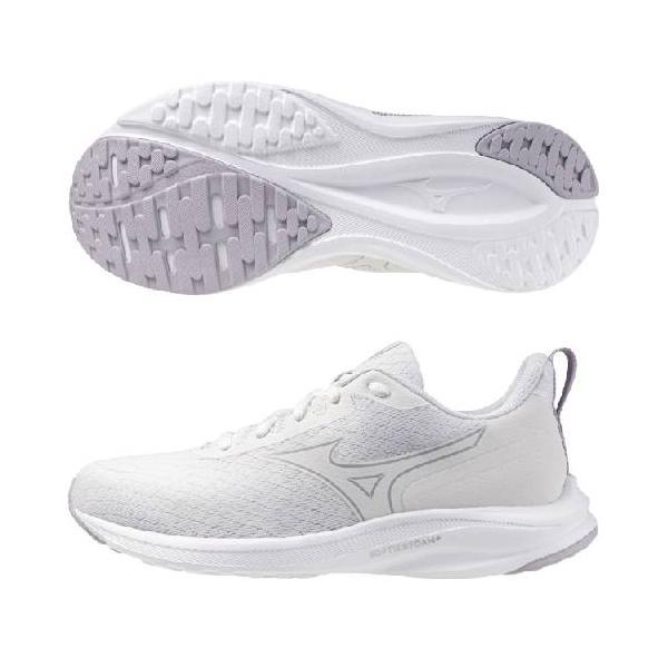 ミズノ　ウィメンズ　ランニングシューズ　ミズノエスペランザー2　K1GA2445　72　ホワイト×パープル　レディース