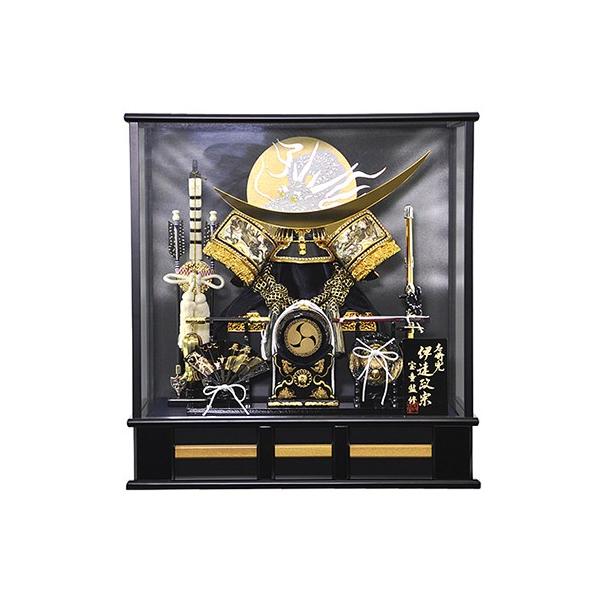 五月人形 伊達政宗 兜 ケース飾り コンパクト ガラスケース 兜飾り