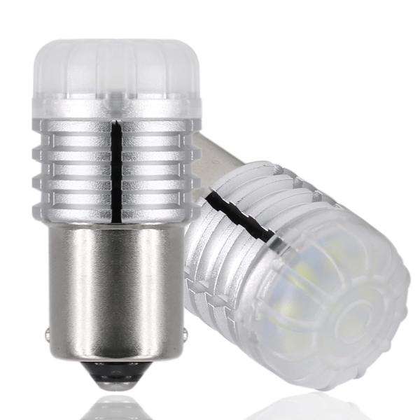 12V-24V S25 シングル球 ホワイト 超高輝度LED ピン角180度 （P21W 1156 G18 BA15S) 3020SMD 汎用 6000-6500K 車用トラッ