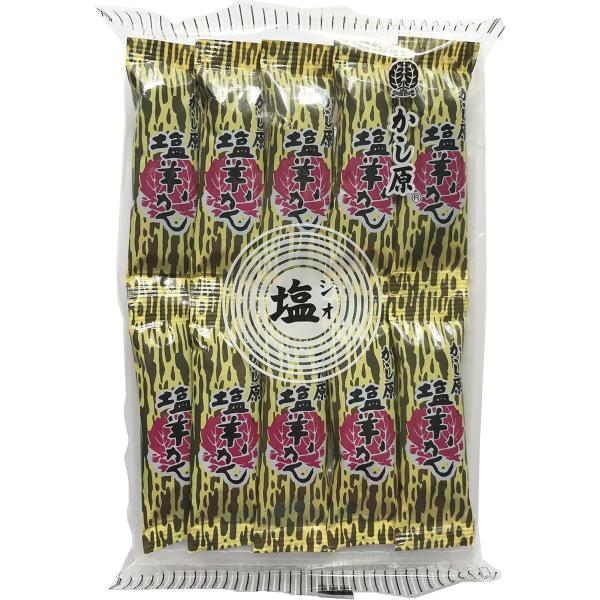 ほのかに効いた塩の味がついクセになる味わいです。多くの関東圏のお店に置いている人気商品です。是非一度ご賞味下さい。「ちょっと一息」というときに温かいお茶と一緒にお召し上がりください。一層おいしくいただけるかと思います。商品を取り出し易いよう...