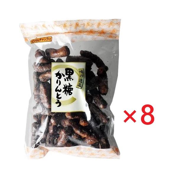 8個(1ケース)セットです。むかしなつかしい黒糖のかりん糖です。サクッとした食感を味わってください