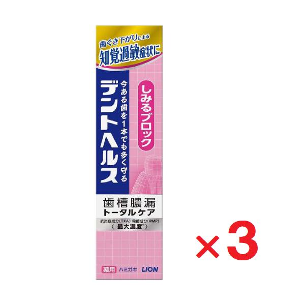 デントヘルス 薬用ハミガキ しみるブロック 28g ×3個 医薬部外品