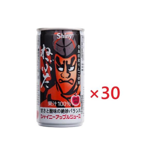 アップルジュース　青森ねぶた缶　190g×30缶(1ケース)　シャイニー　(送料無料)