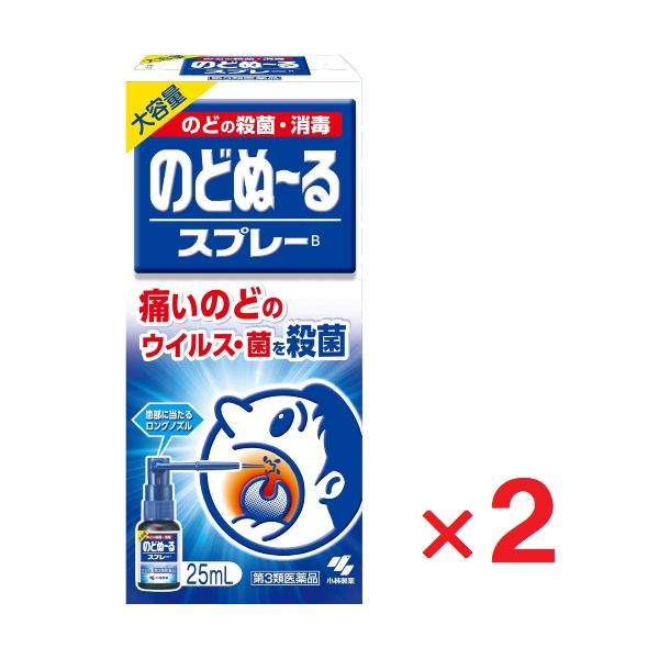 のどぬーるスプレー大容量 25mL ×2個 第3類医薬品  ゆうパケットパフ対応
