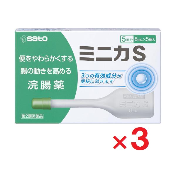 3個セットです。●クエン酸ナトリウム水和物の働きにより硬くなった便をやわらかくして，無理のない排便をうながします。●注入したあと，5〜30分ぐらいで便意をもよおします。●使いやすい長さのノズルですので，注入時に薬液がもれて手をよごすことがあ...