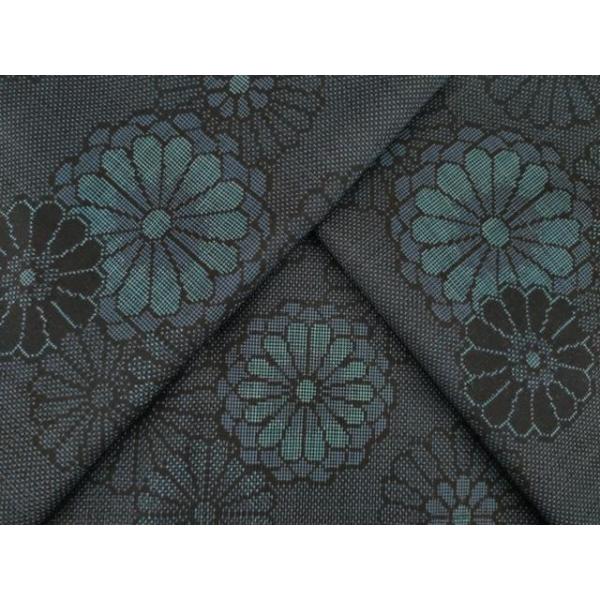 平和屋着物●本場大島紬　一元7マルキ　花尽くし　正絹　逸品　AAAZ4962ck 平和屋着物○本場大島紬 一元7マルキ 花尽くし 正絹 逸品 AAAZ4962ck