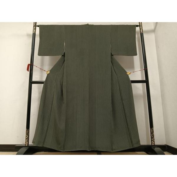 平和屋着物●人間国宝 小宮康孝　江戸小紋　間道　三越扱い　正絹　逸品　AABB6248ph 平和屋着物○人間国宝 小宮康孝 江戸小紋 間道 三越扱い 正絹 逸品