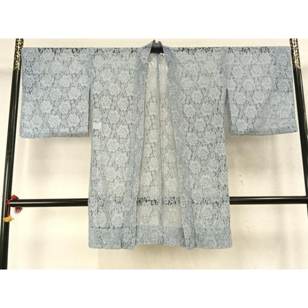 平和屋着物▽長羽織　スリーシーズン　春夏秋　塵除け　総レース　花尽くし　AABD0149fy 平和屋着物▽長羽織 スリーシーズン 春夏秋 塵除け 総レース 花尽くし