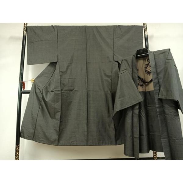 平和屋着物●男性　本場大島紬　アンサンブル　亀甲絣　正絹　逸品　AABE1641fy