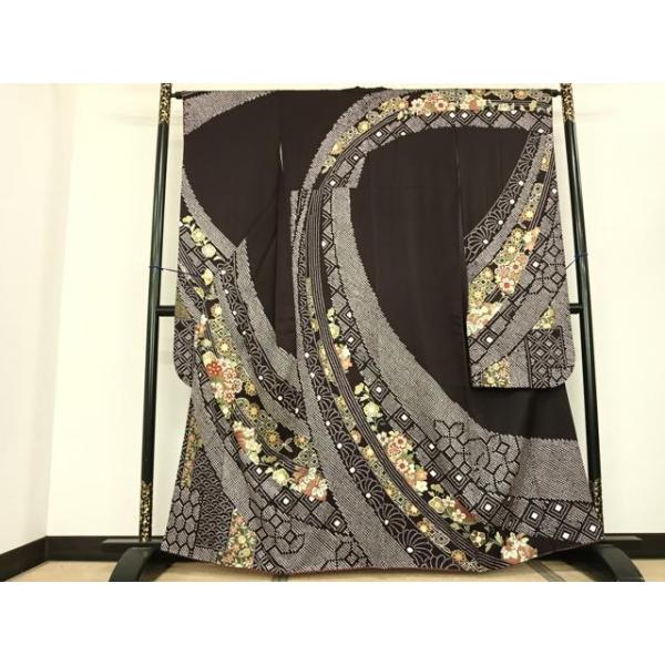 平和屋着物●豪華振袖　駒刺繍　絞り　熨斗花文　金彩　正絹　逸品　AABF0630fy 平和屋着物○豪華振袖 駒刺繍 絞り 熨斗花文 金彩 正絹 逸品